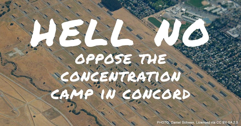 Hell, No! Rally to oppose a concentration camp in Concord